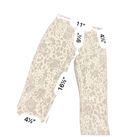 Lululemon Align HR Crop 17”L Nulu Size 6  Cheetah Camp Antique White - Picture 4 of 6